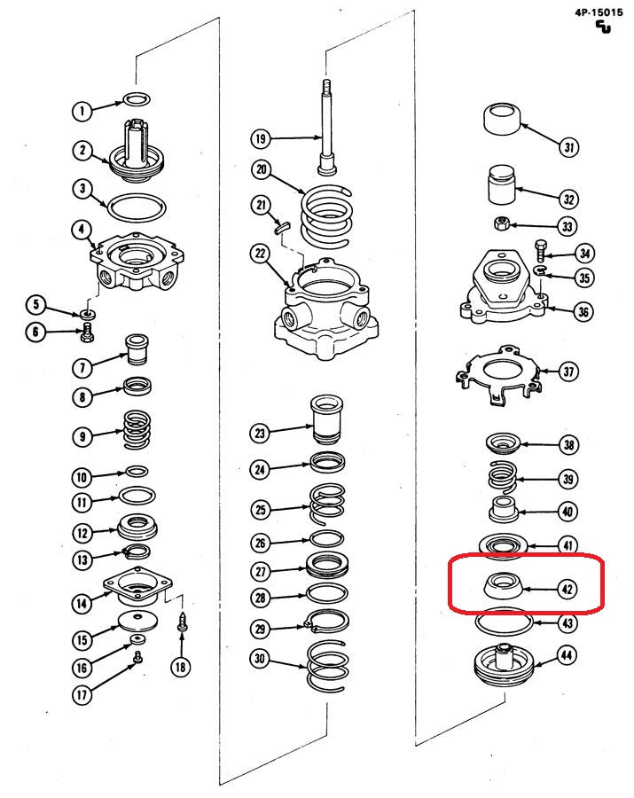 Bendix 241559 GM 9029574 B6 C6 Air Brake Valve Upper Spring Rubber  