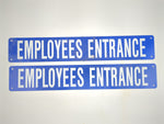 Vintage Hazardous Material Exit Telephone Exit Employees Entrance Signs Lot of 24