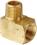 Eaton Aeroquip Weatherhead 3400X8 Brass 1/2" Female NPT X 1/2" Male NPT 90° Street Elbow