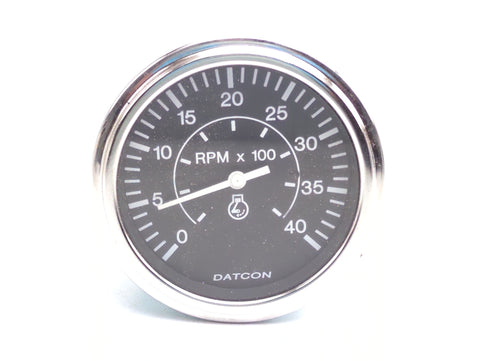 Datcon 103733 Heavy Duty 3-3/8" (86mm) 12V 4,000 RPM Tachometer Gauge