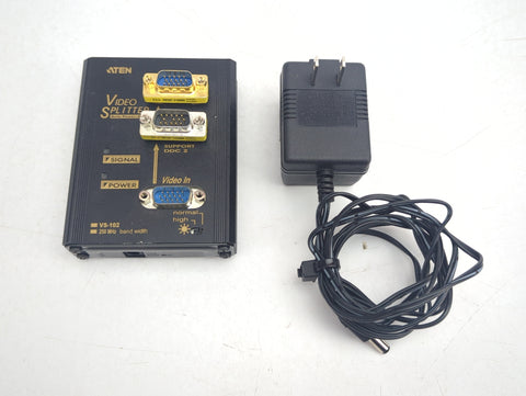 Aten VS-102 VGA 2-Port 250MHz Video Splitter Wall Plate with Power Supply