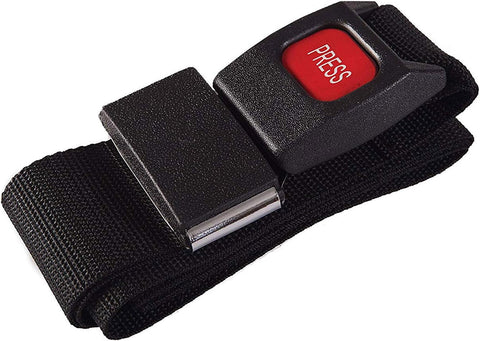 Premier 550-001 Universal 74" Black Nylon Safely Seat Belt with Hardware