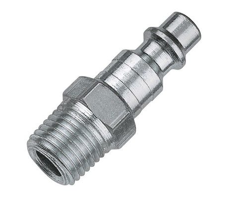 Tru-Flate 12-225 Steel I/M Style 1/4" MNPT X 1/4" Air Compressor Quick Coupler Plug