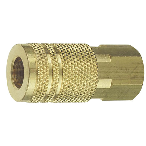 Tru-Flate 13-235 Brass I/M Style 1/4" FNPT X 1/4" Air Compressor Quick Coupler Plug
