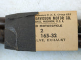 Harley Davidson 165-32 Genuine OEM NOS Vintage Motorcycle Exhaust Valve 2-Pack
