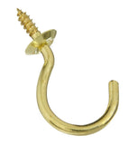 National Hardware N119-727 Marine Grade Solid Brass 1-1/2" Cup Hook 2-Pack