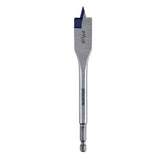 Irwin IWAX128PC Speedbor Carbon Steel 6” Quick-Change Hex Blue Groove Spade Wood Drill Bit Set 8-Pack