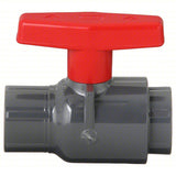 Spears 2121-010 Two-Way 1” FNPT PVC Threaded 235 PSI Compact Tee Ball Valve
