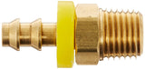 Eaton Weatherhead Danfoss 10004B-104 Brass 1/4" Hose X 1/4" NPT Male Pipe Rigid Push-On Fitting