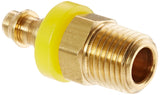 Eaton Weatherhead Danfoss 10004B-104 Brass 1/4" Hose X 1/4" NPT Male Pipe Rigid Push-On Fitting