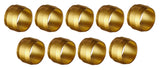 Eaton Weatherhead Danfoss 60X8 Brass 1/2" Tube X 11/16-20 Thread Compression Fitting Sleeve 9-Pack