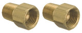 Eaton Weatherhead Danfoss 6200X3 Brass 3/16" Tube X 1/8" NPT Threaded Sleeve Male Connector Fitting 2-Pack
