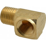 Parker Hannifin 2202P-4-2 Brass 1/4" Female NPT X 1/8" Male NPT 90° Street Elbow Fitting 10-Pack
