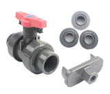 Spears 1829-010 PVC 1” True Union 2000 Socket X NPT Female Two-Way Ball Valve
