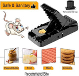 Feeke M01-6Pack Boat Marine Black Plastic Small Mice Trap Indoor Mouse Trap 6-Pack