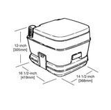 Dometic Model 962 SaniPottie 331962060 Short 2.5 Gallon Portable Toilet with Bonus Pack