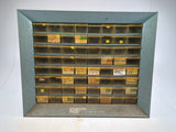 Vintage Retro Modern Metal 64 BIN Parts Organizer Storage Cabinet Durham Akro-Mils CURTIS Noll