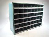 Durham 48-BIN Vintage Metal 48 Opening Open Compartment Pigeonhole Parts Organizer Storage Bin