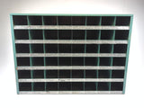 Durham 48-BIN Vintage Metal 48 Opening Open Compartment Pigeonhole Parts Organizer Storage Bin