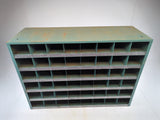 Durham 48-BIN Vintage Metal 48 Opening Open Compartment Pigeonhole Parts Organizer Storage Bin