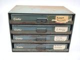 Durham 310B-95 Vintage Metal 96 Compartment 4-Sliding Drawer Storage Bin Parts Organizer Cabinet Rack CURTIS Noll