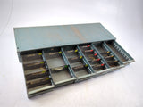 Durham 002-95 Vintage Metal 6-Drawer Adjustable Compartment Small Parts Organizer Storage Bin