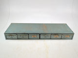 Durham 002-95 Vintage Metal 6-Drawer Adjustable Compartment Small Parts Organizer Storage Bin