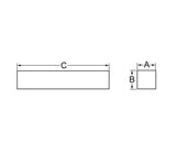 Mak-A-Key 7003120312-12 18-8 Stainless Steel 5/16" X 5/16" X 12" Undersized Key Stock