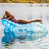 FUNBOY RBWCHAIR-BLU Clear Ombre Blue Giant Inflatable Chaise Lounger Pool Float