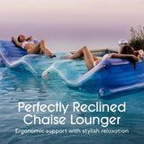 FUNBOY RBWCHAIR-BLU Clear Ombre Blue Giant Inflatable Chaise Lounger Pool Float