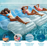 FUNBOY RBWCHAIR-BLU Clear Ombre Blue Giant Inflatable Chaise Lounger Pool Float