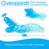 FUNBOY RBWCHAIR-BLU Clear Ombre Blue Giant Inflatable Chaise Lounger Pool Float