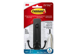 3M Command BATH36-MB-ESF Large Matte Black Bath Double Hook