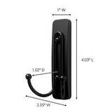 3M Command BATH36-MB-ESF Large Matte Black Bath Double Hook