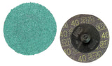 3M 36525 Green Corps Roloc 2" 40 Grit Abrasive Coarse Grinding Disc 25-Pack