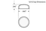 Pro-Dec 12/12-100 White 5/8" (15.9mm) Snap-Cap Screw Head Cover 10-Pack