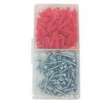 Everbilt 424-911 Red #10-#12 X 1” Multi-Surface Wall Conical Anchors with Screws