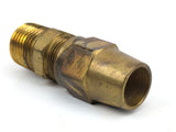 Bendix 216684N Brass 5/8" Tubing X 1/2" NPT Straight Adapter Air Brake Fitting