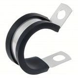 KMC COL1213Z1 Black EFDM Rubber Cushion Galvanized Steel 3/4" Cable Clamp 17-Pack