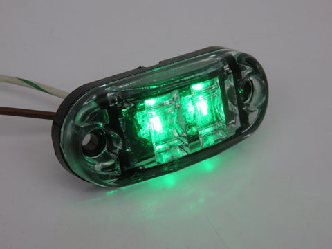 Weldon 9186-1501-50 1-1/8" x 2-5/8" Green LED Utility Side Marker Light