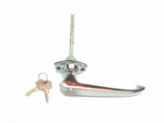 WBH 1/04959 FS877 Heavyweight 6.29” Chrome Heavy Duty Locking L-Handle with Keys