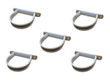 Adel 421CS40 Aircraft Wire Hose 2-1/2" SAE Size 40 Double Mount Saddle Loop Cushion Clamp 5-Pack