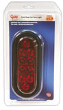 Grote 52282-5 LED 6" Oval RED with Clear Lens Stop Tail and Turn Signal Light with Grommet