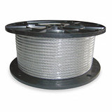 Dayton 1DLA7 50' Vinyl Coated Galvanized Steel 7 X 7 1/8" X 3/16" Wire Rope