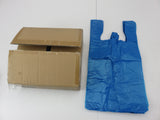 Uline S-9690BLU 12” x 7” x 22" 0.5 Mil. Blue T-Shirt Disposable Bag Lot of 1,000