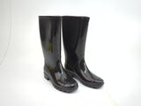 St John's Bay SJB Winthrop 100-1142 Black Size 9M Waterproof Block Heel Rain Boots