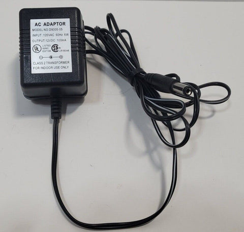 Generic D9300-05 12VDC 100mA 120VAC 60Hz Class 2 Transformer Power Supply Cord AC/DC Adapter