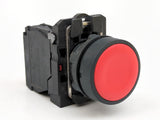 Schneider Electric XB5 XB5AA42 = ZB5AZ102 + ZB5AA4 + ZBE102 Complete Red Pushbutton Switch