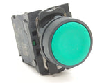 Schneider Electric XB5 XB5AA31 = ZB5AZ101 + ZB5AA3 + ZBE101 Complete Green Pushbutton Switch