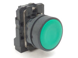 Schneider Electric XB5 XB5AA31 = ZB5AZ101 + ZB5AA3 + ZBE101 Complete Green Pushbutton Switch